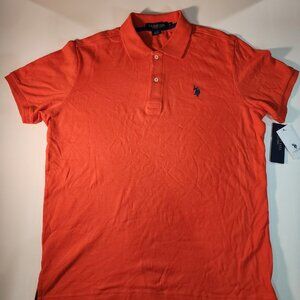U.S. Polo Assn. Luxury Feel Men's Orange Short Sleeve Polo Size M
